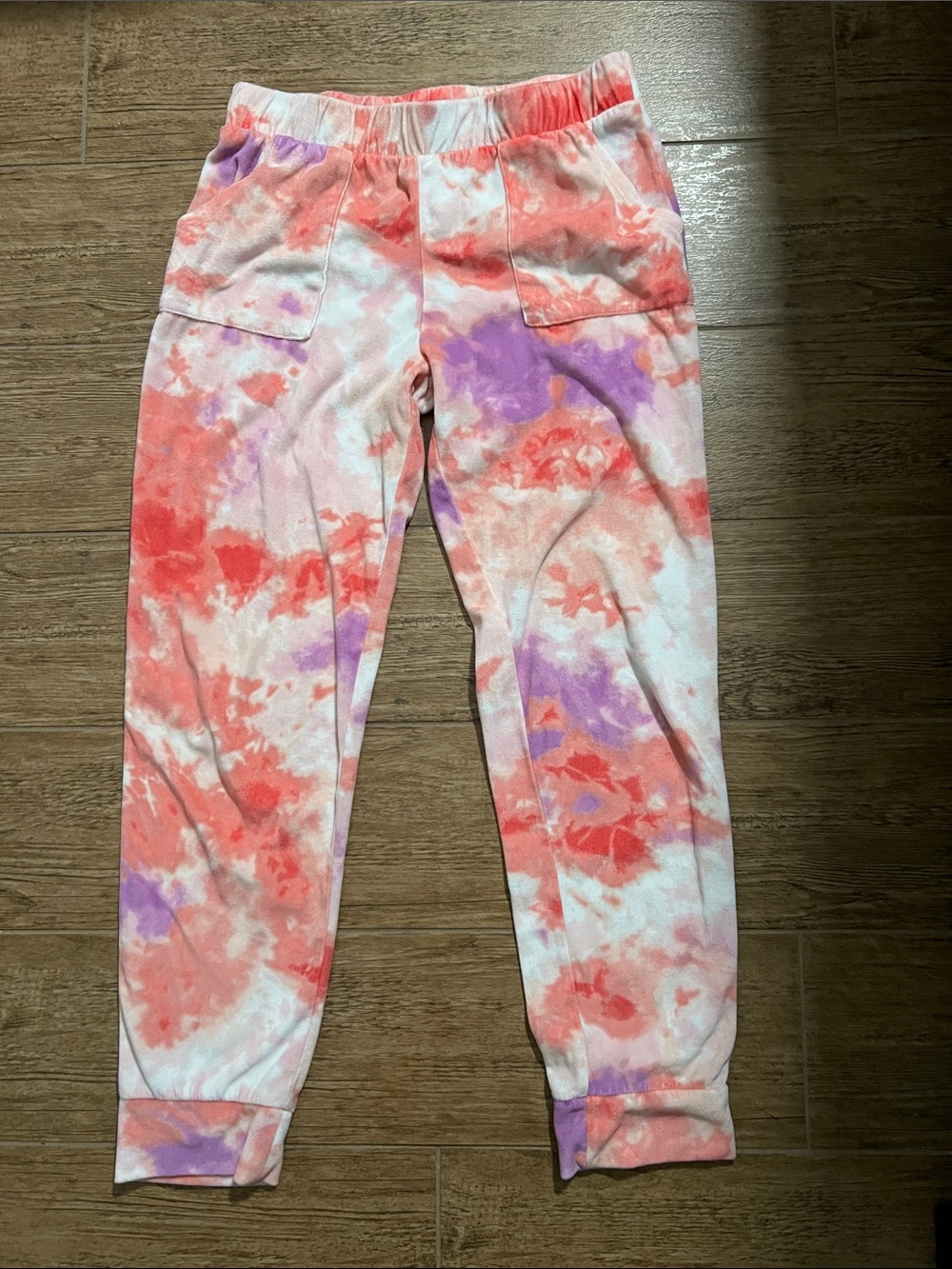 Girls' Pink Coral Tie-Dye Sleep Pants